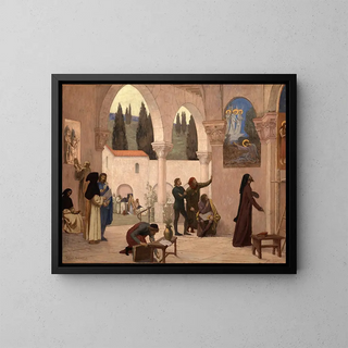 Inspiration chrétienne - Pierre Puvis de Chavannes — inramlat konstverk på väggen