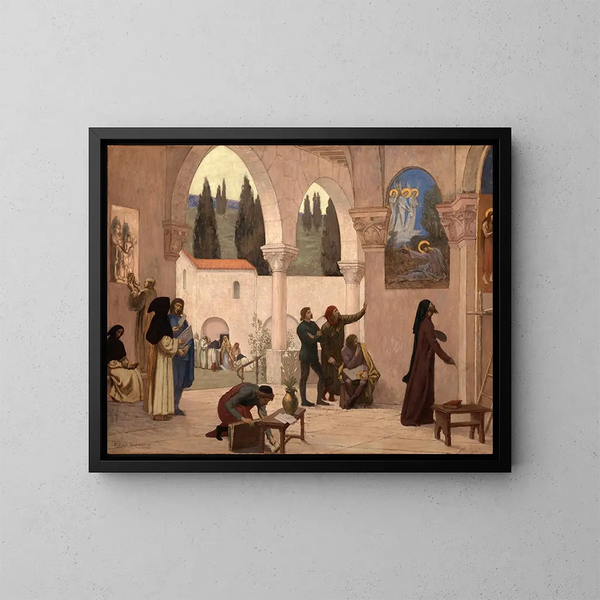 Inspiration chrétienne - Pierre Puvis de Chavannes — inramlat konstverk på väggen