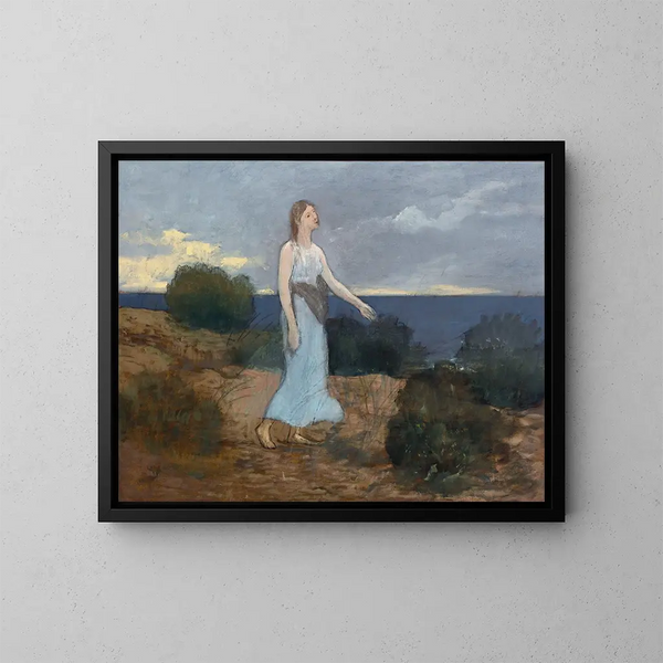 La Foi aux Grèves - Pierre Puvis de Chavannes — inramlat konstverk på väggen