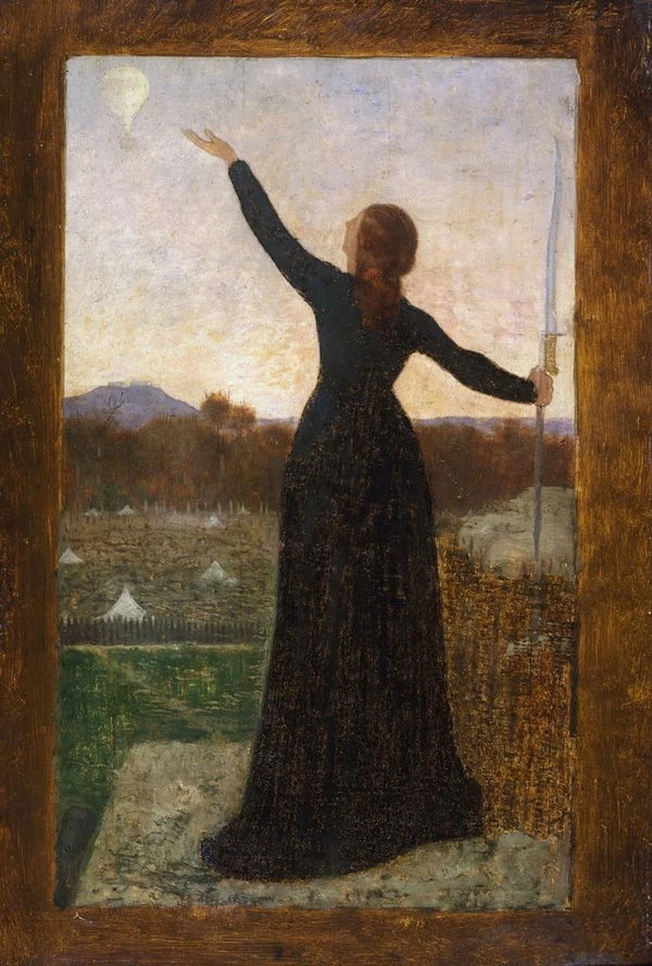 Le Ballon - Pierre Puvis de Chavannes — inramlat konstverk på väggen