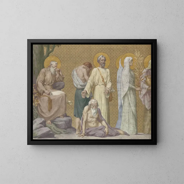Procession - Pierre Puvis de Chavannes — inramlat konstverk på väggen