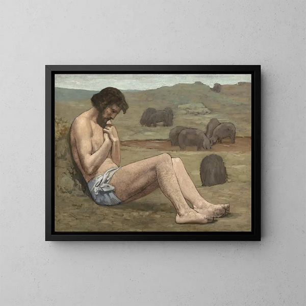Den bortkomne sonen - Pierre Puvis de Chavannes — inramlat konstverk på väggen