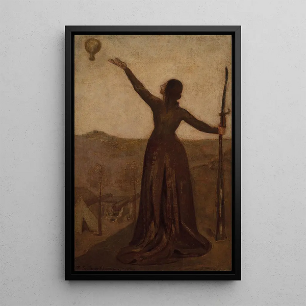 Studie för Le Ballon - Pierre Puvis de Chavannes — inramlat konstverk på väggen