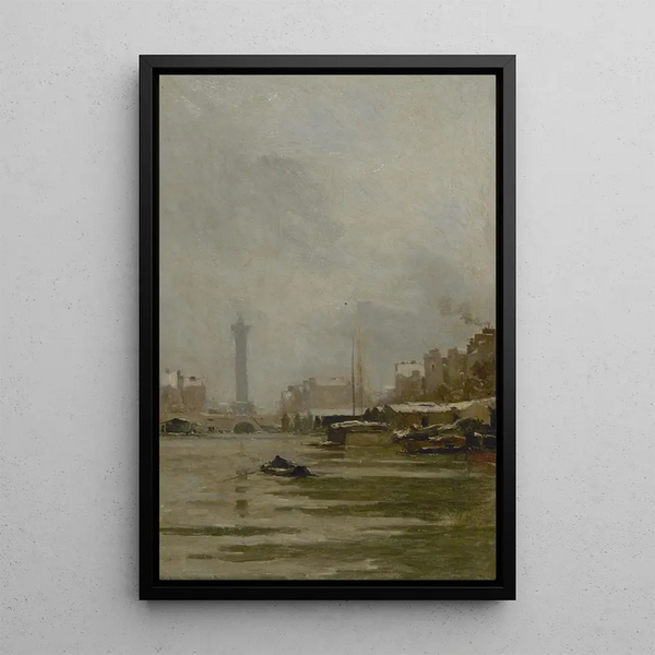 Le bassin de l'Arsenal - Pierre Vauthier — inramlat konstverk på väggen