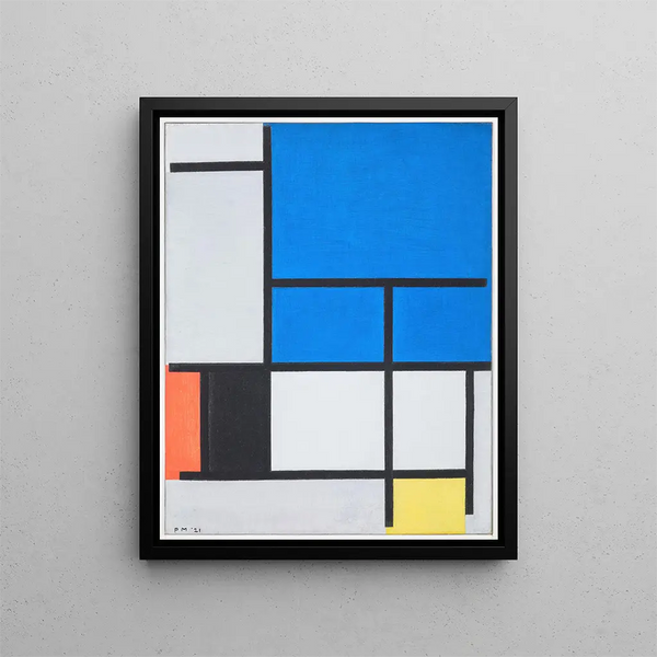 Piet Mondrian - Composition with Large Blue Plane Red Black Yellow and Gray.webp