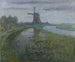 Moulin Oostzijdse vid floden Gein i månljus - Piet Mondrian — vy av konstverket
