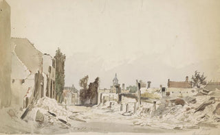 Piet Schipperus - De runes te Bodegraven na de brand van juni 1870.webp