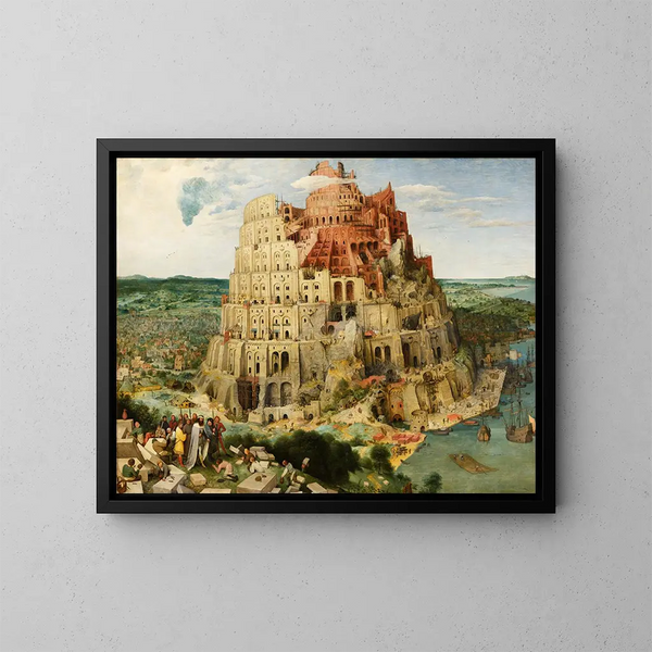 La Tour de Babel - Pieter Bruegel den äldre — inramlat konstverk på väggen