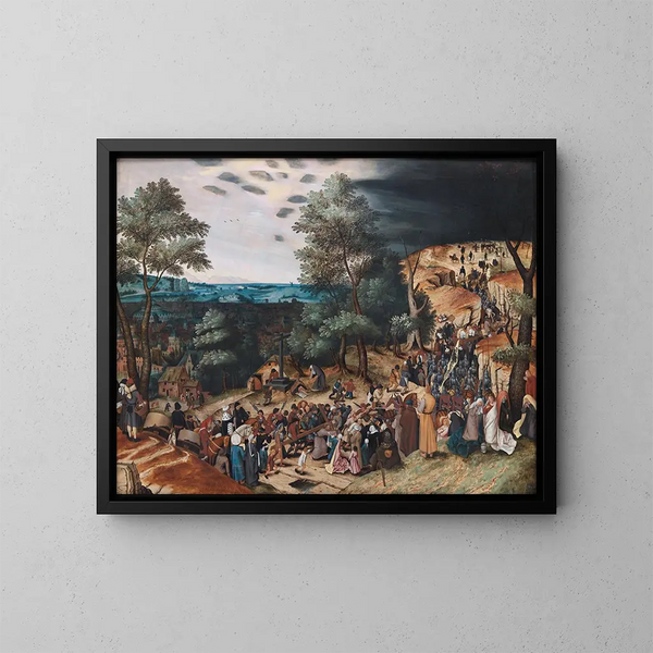 Kristus på vägen till Golgata - Pieter Brueghel den yngre — inramlat konstverk på väggen