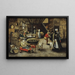 La Visite à la ferme - Pieter Brueghel le Jeune — inramlat konstverk på väggen