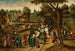 återkomsten från marknaden (konflikt av fall) - Pieter Brueghel den yngre — vy av konstverket