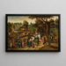 återkomsten från marknaden (konflikt av fall) - Pieter Brueghel den yngre — inramlat konstverk på väggen