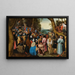 Saint Jean-Baptiste predikar för folkmassorna i öknen - Pieter Brueghel den yngre — inramlat konstverk på väggen