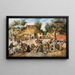 Le Mariage paysan - Pieter Brueghel den yngre — inramlat konstverk på väggen