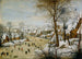 vinterlandskap med fångstfälla - Pieter Brueghel den yngre — vy av konstverket