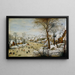 vinterlandskap med fångstfälla - Pieter Brueghel den yngre — inramlat konstverk på väggen