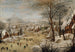 vinterlandskap med skridskoåkare och fågelfälla - Pieter Brueghel den yngre — vy av konstverket