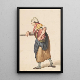 Pieter Christoffel Wonder - Staande vrouw met een emmer onder de arm.webp