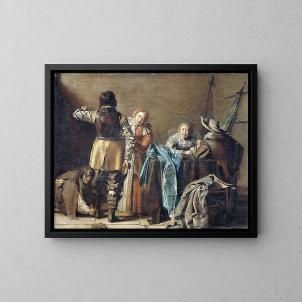 inomhusmiljön i vakthuset - Pieter Codde — inramlat konstverk på väggen