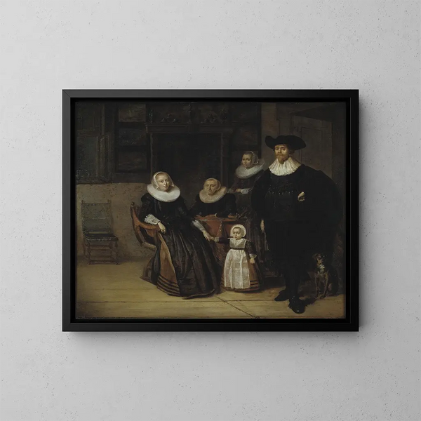 Familjeporträtt - Pieter Codde — inramlat konstverk på väggen
