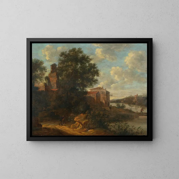 Le paysage fluvial de La Haye - Pieter Cosijn — inramlat konstverk på väggen
