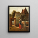 En städerska med en hink i en bakgård - Pieter de Hooch — inramlat konstverk på väggen