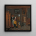 inomhus med kvinnor bredvid en tvättstuga - Pieter De Hooch — inramlat konstverk på väggen