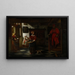 Le Vendeur d'asperges - Pieter de Hooch — inramlat konstverk på väggen