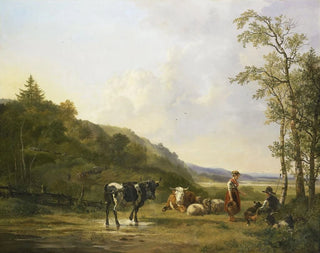 Landskap med herdar och boskap - Pieter Gerardus van Os — vy av konstverket