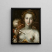 Venus och Cupido - Pieter Isaacsz — inramlat konstverk på väggen