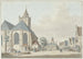 Marknaden i Vlaardingen med kyrkan och rådhuset - Pieter Jan van Liender — vy av konstverket
