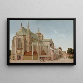 Pieter Jansz Saenredam - The Mariaplaats with the Mariakerk in Utrecht.webp