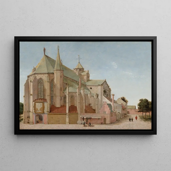 Pieter Jansz Saenredam - The Mariaplaats with the Mariakerk in Utrecht.webp