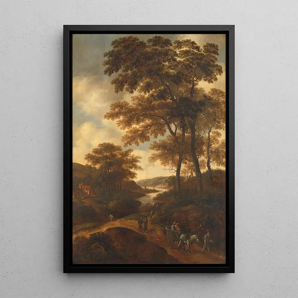Landskap med skog - Pieter Jansz van Asch — inramlat konstverk på väggen