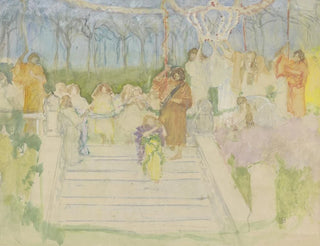 Pieter Josselin de Jong - Tableau vivant ter gelegenheid van het huwelijk van koningin Wilhelmina in 1901.webp