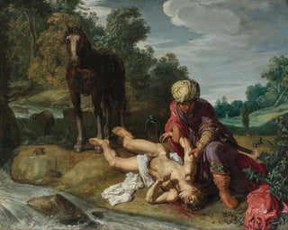 Le Bon Samaritain - Pieter Lastman — vy av konstverket