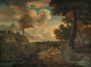 Pieter Mulier the Elder - An Italianate landscape with herdsmen.webp