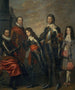 fyra generationer av Orange-prinsarna Guillaume I, Maurice och Frédéric-Henri, Guillaume II och Guillaume III - Pieter Nason — vy av konstverket