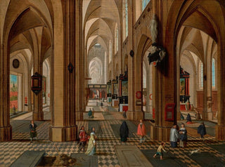 Inomhusmålning av Antwerpen-katedralen - Pieter Neeffs den yngre — vy av konstverket