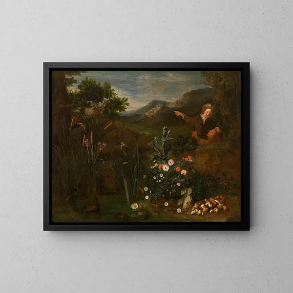 Le Nid d'oiseaux - Pieter Snyers — inramlat konstverk på väggen