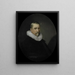 porträtt av Cornelis Jansz Hartigsvelt, direktör för Rotterdamskammaren i det nederländska Ostindiska kompaniet, vald 1639 - Pieter van der Werff — inramlat konstverk på väggen