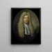 porträtt av Jacob Dane, direktör för Rotterdamskammaren i det nederländska Ostindiska kompaniet, vald 1689 - Pieter van der Werff — inramlat konstverk på väggen