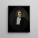 Porträtt av Jan van der Burgh, direktör för Rotterdamskammaren i det Nederländska Ostindiska Kompaniet, vald 1649 - Pieter van der Werff — inramlat konstverk på väggen