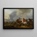 Cavalerie som attackerar infanteriet - Pieter Wouwerman — inramlat konstverk på väggen