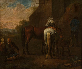 Pieter van Bloemen - Horses in front of a tavern.webp