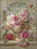 Vas med blommor - Pieter van Loo — vy av konstverket