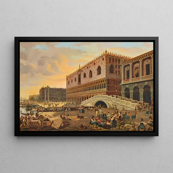 Pieter van Loon - Venice Ponte della Paglia with the Doges Palace.webp
