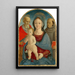 La Vierge à l'Enfant avec les saints Jérôme et Antoine de Padoue - Pietro di Francesco degli Orioli — inramlat konstverk på väggen