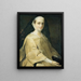 porträttet av marquesinnan Concina di Udine - Pietro Longhi — inramlat konstverk på väggen