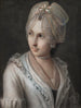 En ung elegant kvinna med en spetsmössa - Pietro Rotari — vy av konstverket